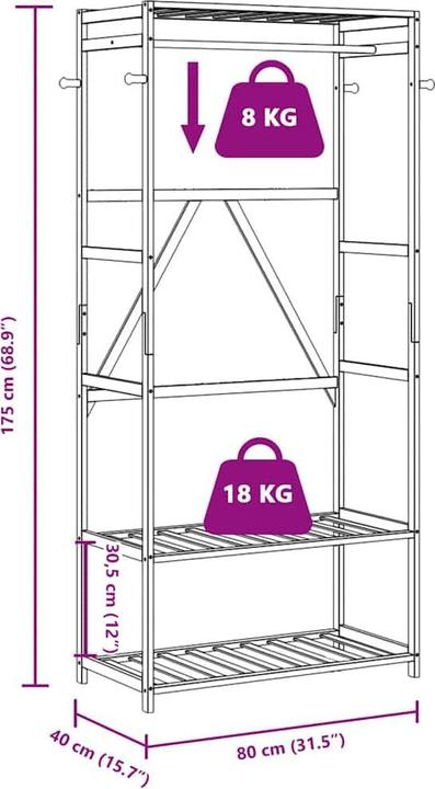 Image du produit vidaXL Kleiderständer