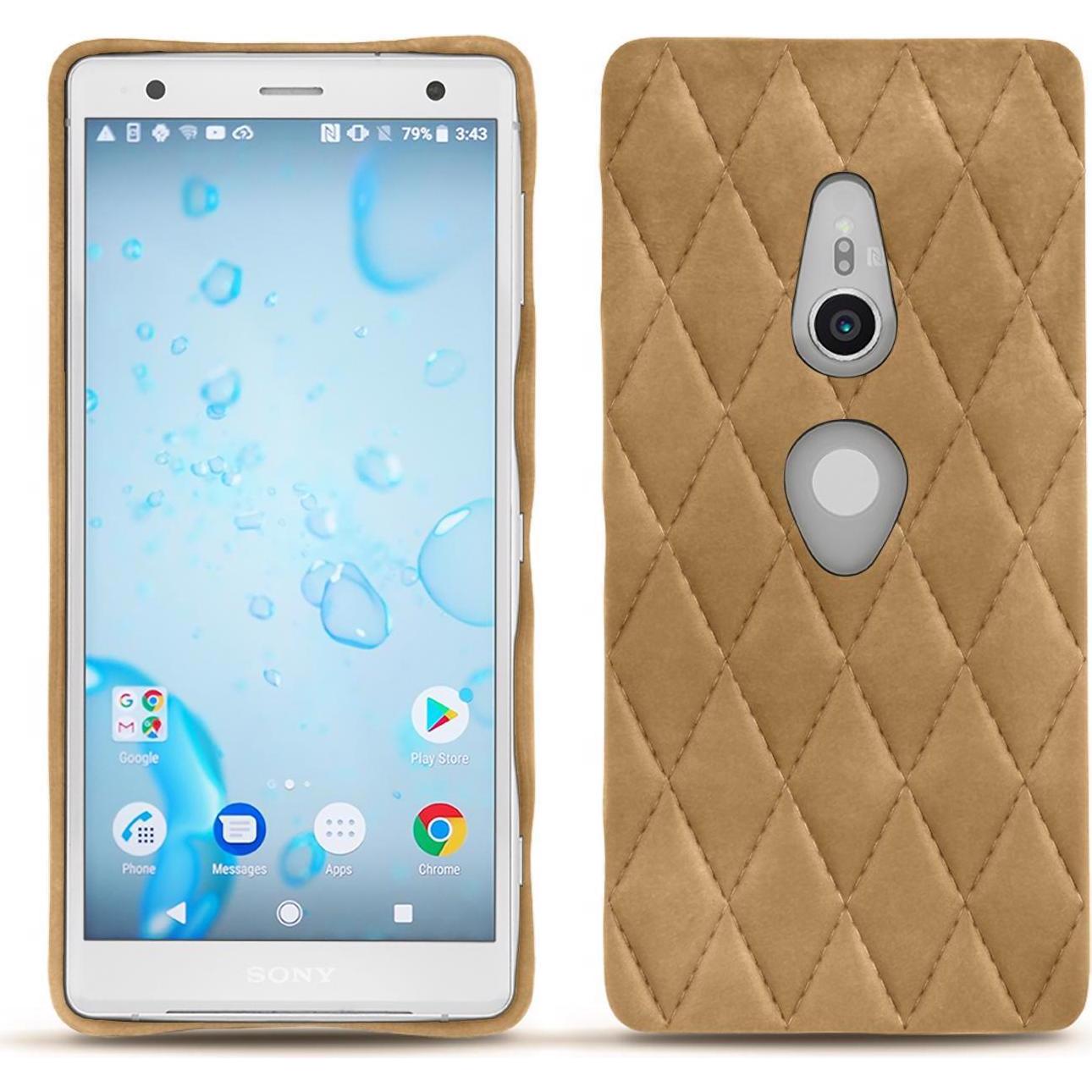 Thumbnail - Noreve Lederschutzhülle (Sony Xperia XZ2), Smartphone Hülle, Braun