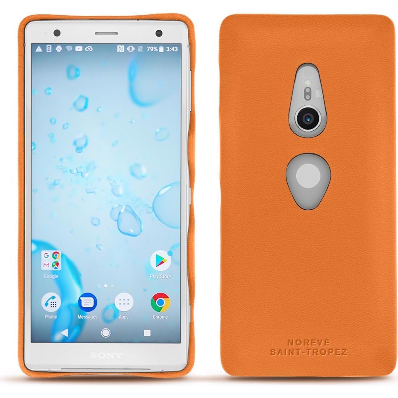 Thumbnail - Noreve Lederschutzhülle (Sony Xperia XZ2), Smartphone Hülle, Orange
