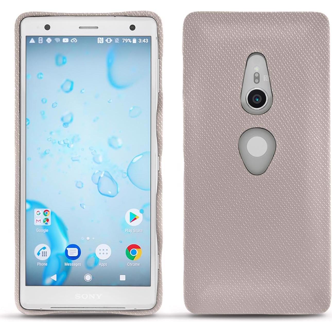 Noreve Lederschutzhülle (Sony Xperia XZ2), Smartphone Hülle, Beige
