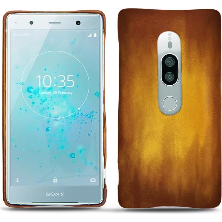 Noreve Lederschutzhülle (Sony Xperia XZ2 Premium), Smartphone Hülle, Gold