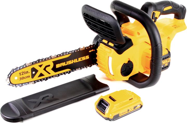 Produktbild DeWalt DCM 565 N Akku Kettensäge 18V + 1x Akku 2,0 Ah (Akku Kettensäge)