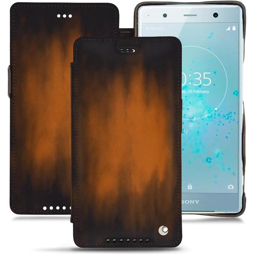 Thumbnail - Noreve Lederschutzhülle horizontal (Sony Xperia XZ2 Premium), Smartphone Hülle, Braun