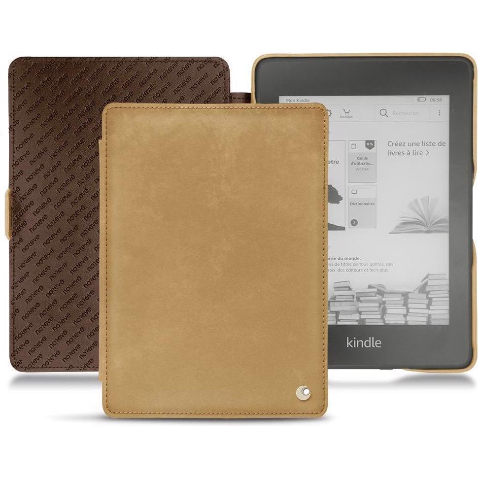 Noreve Lederschutzhülle horizontal (Kindle Paperwhite 2018), Tablet Hülle, Braun