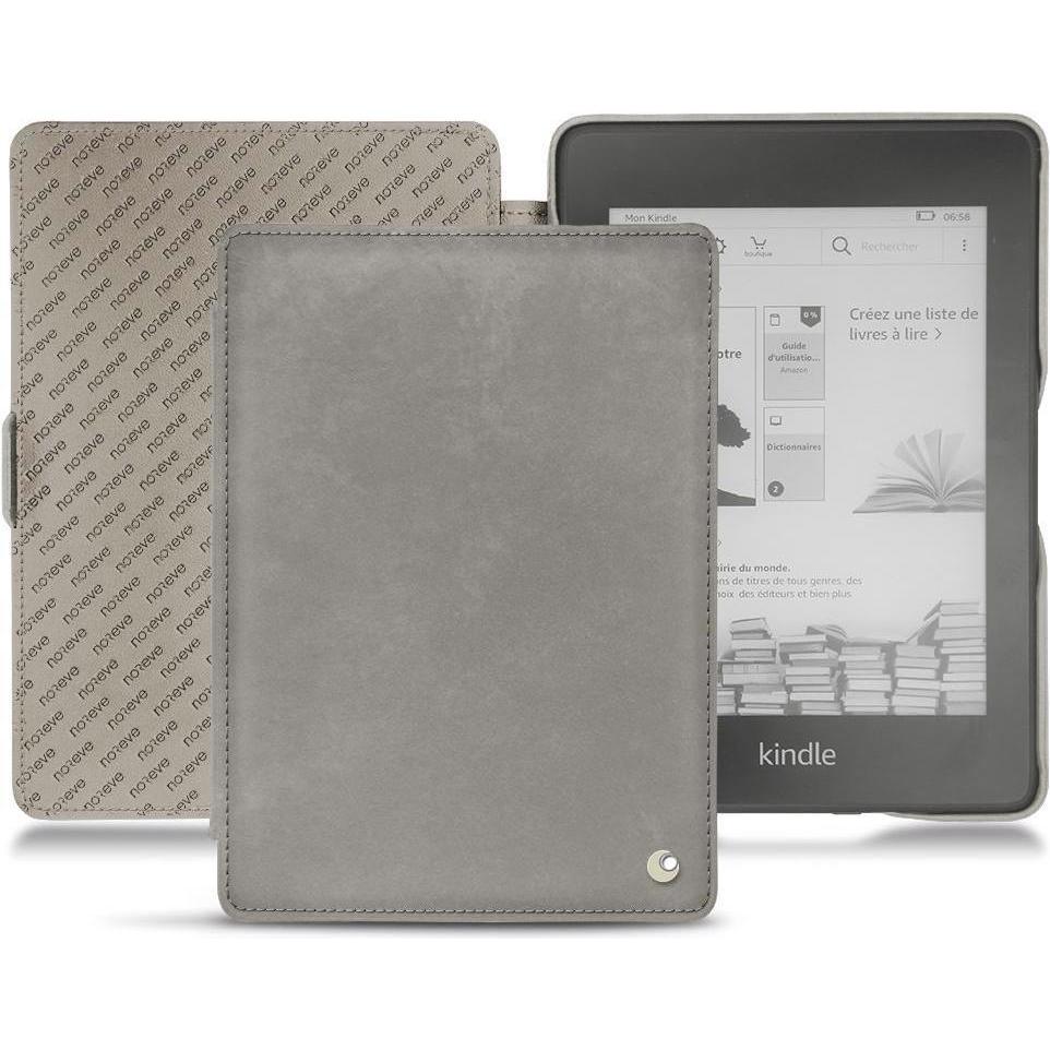 Noreve Lederschutzhülle horizontal (Kindle Paperwhite 2018), Tablet Hülle, Grau