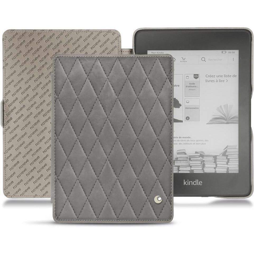 Noreve Lederschutzhülle horizontal (Kindle Paperwhite 2018), Tablet Hülle, Grau