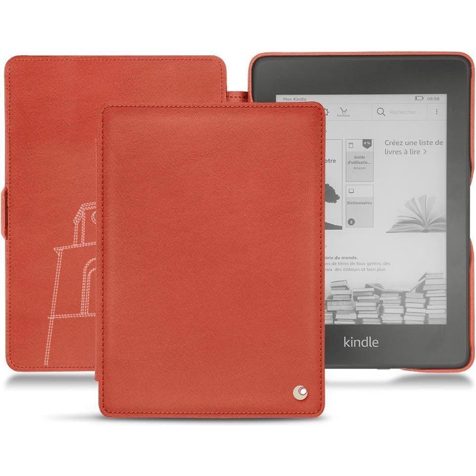 Noreve Lederschutzhülle horizontal (Kindle Paperwhite 2018), Tablet Hülle, Orange