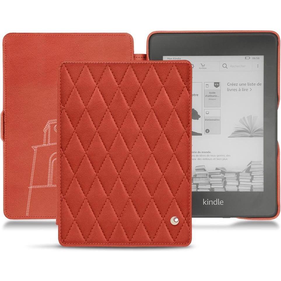 Noreve Lederschutzhülle horizontal (Kindle Paperwhite 2018), Tablet Hülle, Orange