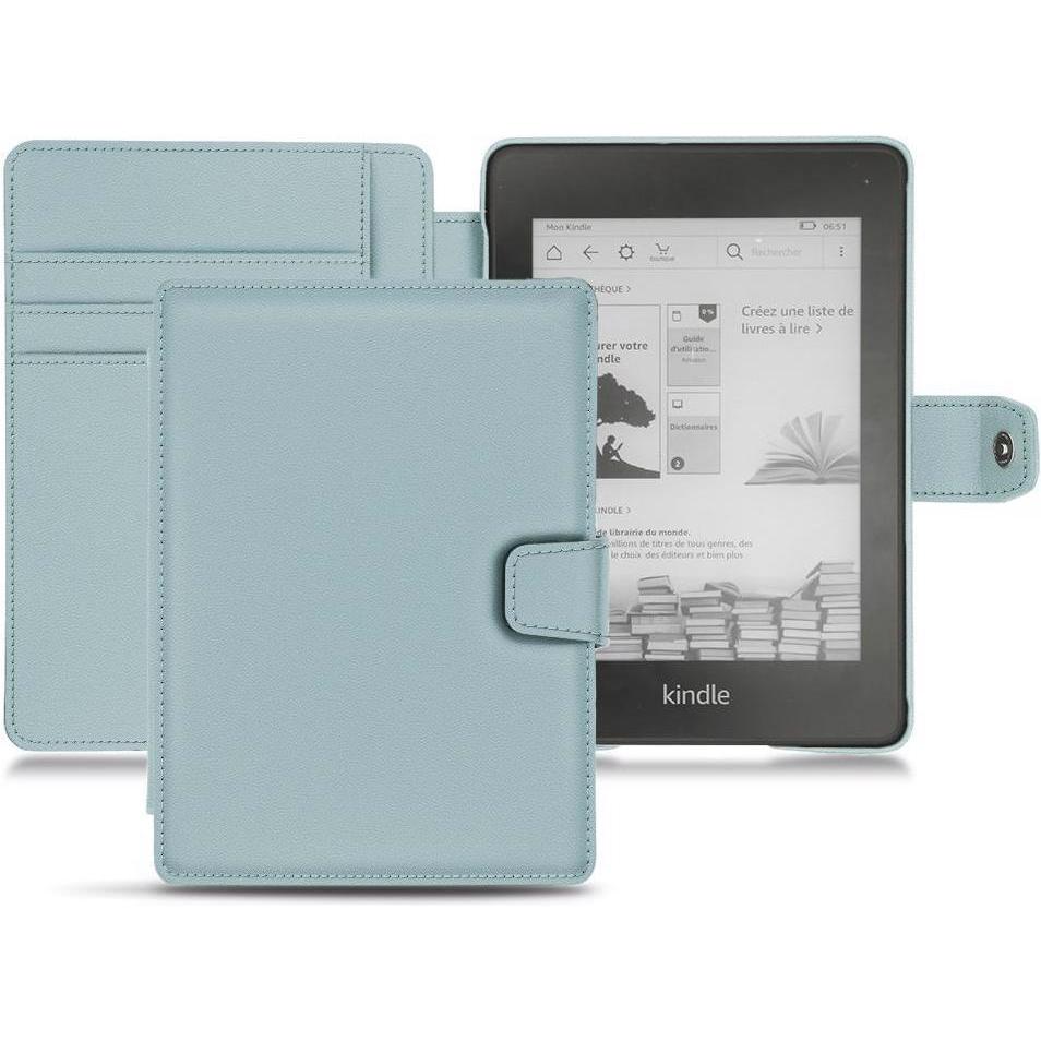 Noreve Lederschutzhülle Wallet (Kindle Paperwhite 2018), eReader Zubehör, Blau