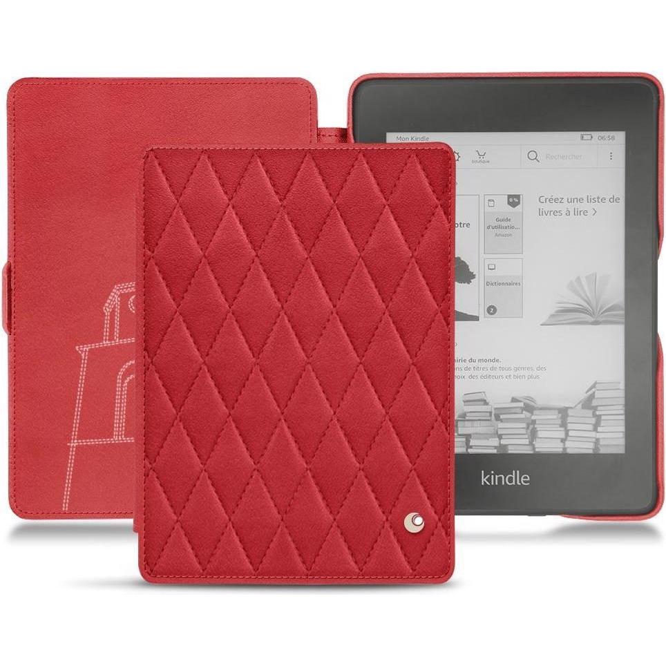 Noreve Lederschutzhülle horizontal (Kindle Paperwhite 2018), Tablet Hülle, Rot