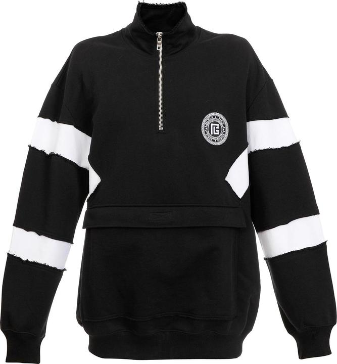 Balmain Circle Logo Cotton Sweatshirt