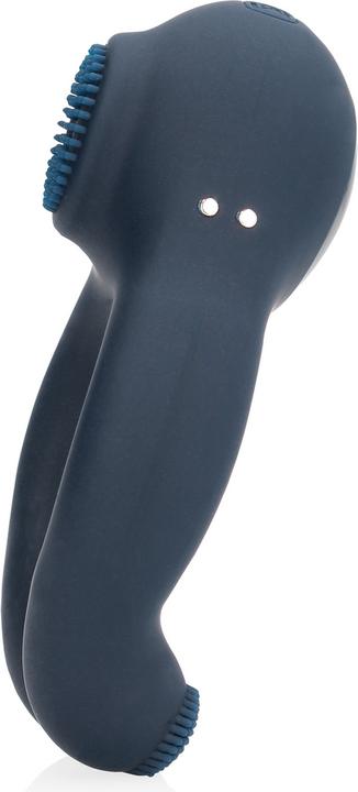 Actual product image Loveline Vibrating Cockring with Clitoris Stimulation - Indigo Blue