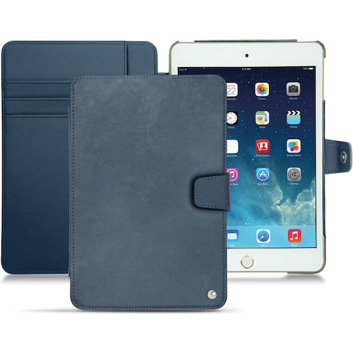 Noreve Lederschutzhülle Wallet (iPad Mini 5), Tablet Hülle, Blau