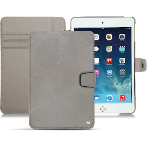 Noreve Lederschutzhülle Wallet (iPad Mini 5), Tablet Hülle, Grau