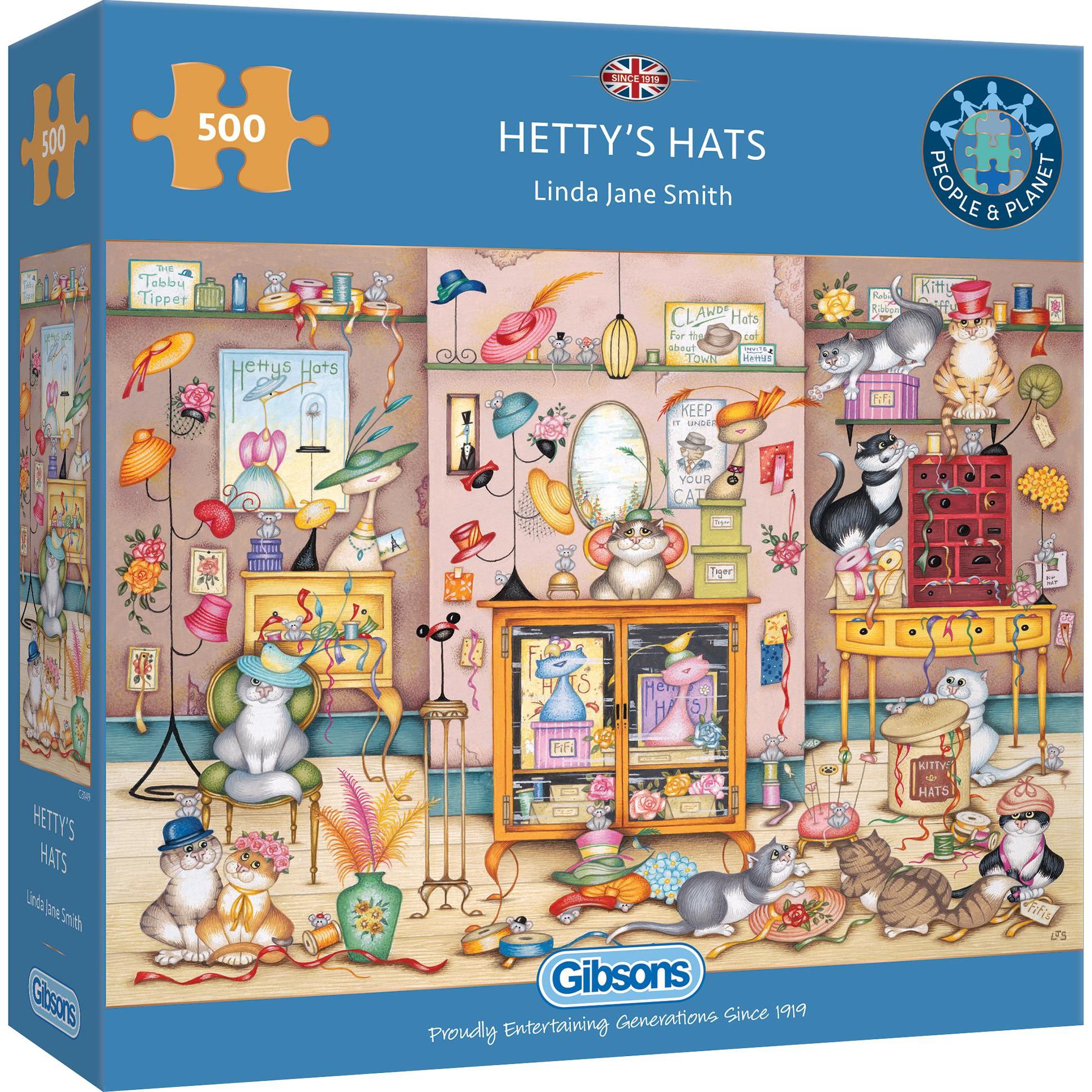 Gibsons Hetty Hüte Puzzle 500 Teile (500 Teile)