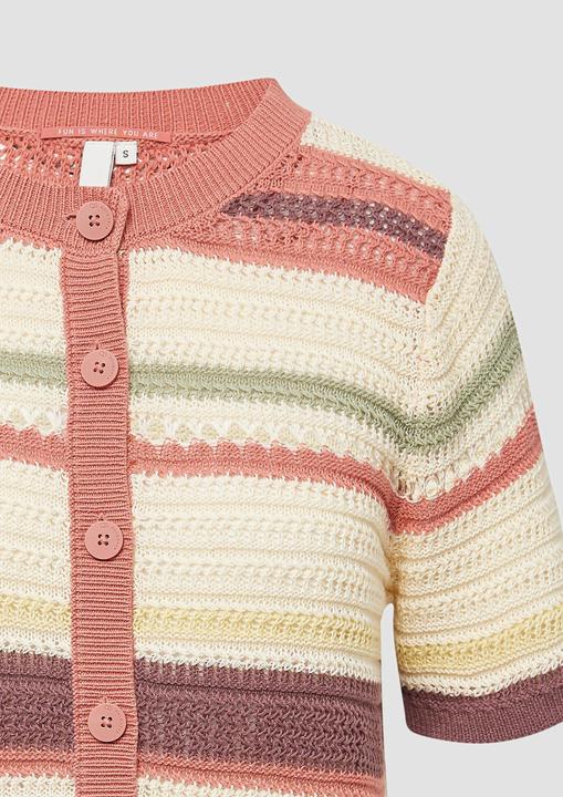 Produktbild s.Oliver Strickjacke Kurzarm-Cardigan in Häkeloptik (M)
