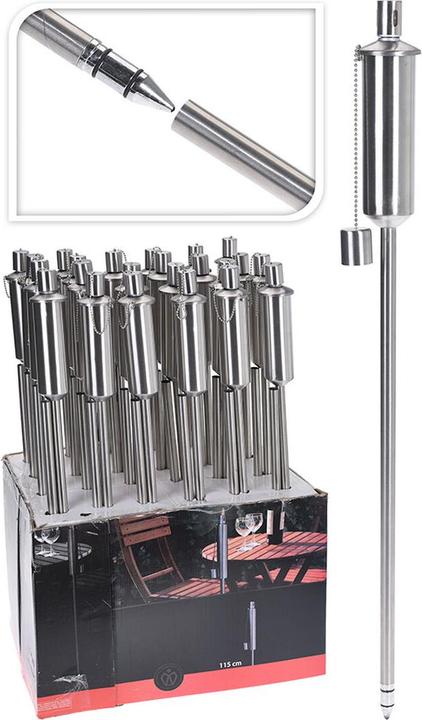 Actual product image Mondex Öl-Gartenfackel aus Edelstahl