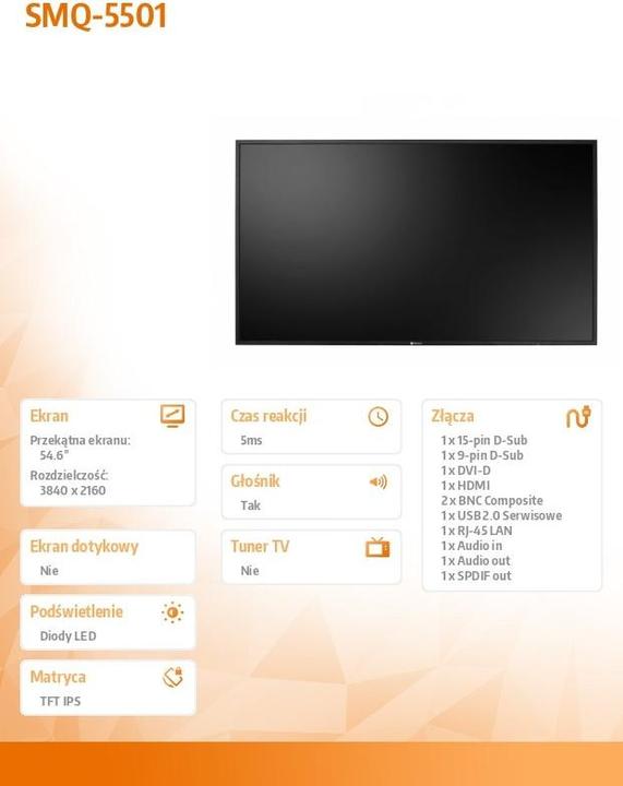 Produktbild AG neovo SMQ-5501 (3840 x 2160 Pixel, 55")
