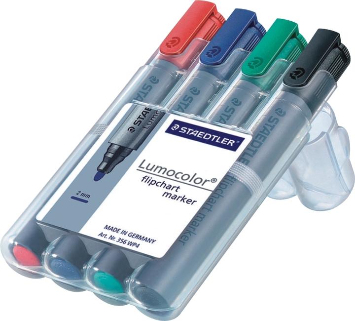 Productafbeelding Staedtler Flipchart marker Lumocolor 4st Box (Grijs, 2 mm, 4 x)