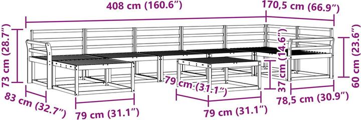 Produktbild vidaXL Outdoor-Sofa
