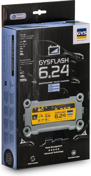 Produktbild GYS Ladegerät FLASH 6.24 (12V, 24V, 6V, 6 A)