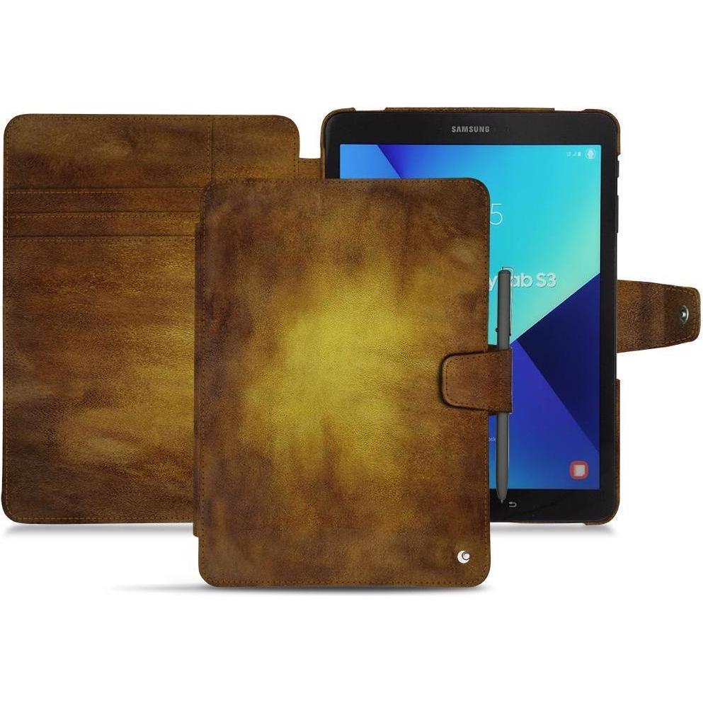 Noreve Lederschutzhülle Wallet (Galaxy Tab S3 9.7 (2017)), Tablet Hülle, Gold