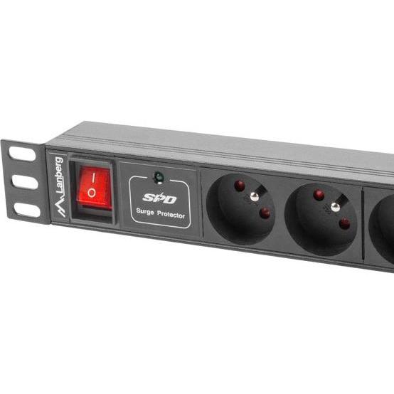 Thumbnail - Lanberg PDU-04E04I-0200-BK Stromverteilereinheit (PDU) 4 AC-Ausgänge 1U, USV Zubehör