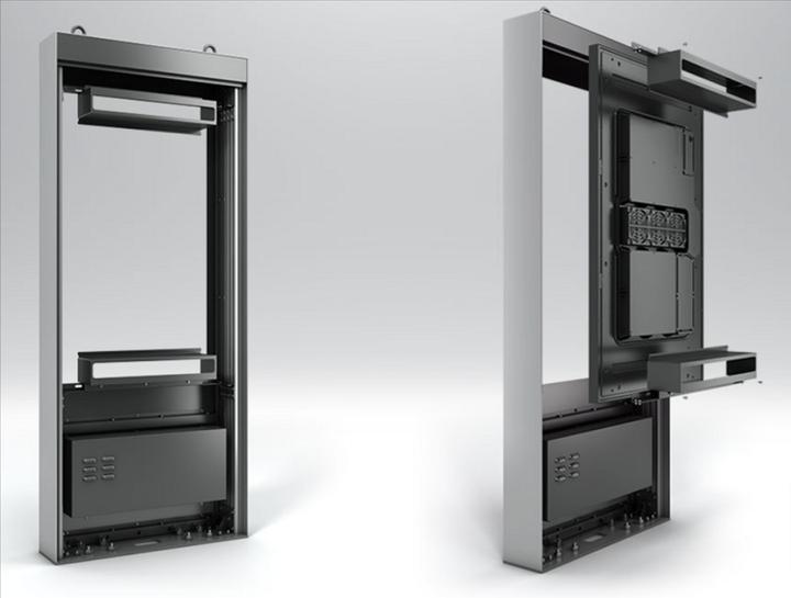 Produktbild DSS Outdoor Stele Portrait, 85" Bildschirm, Aluminium