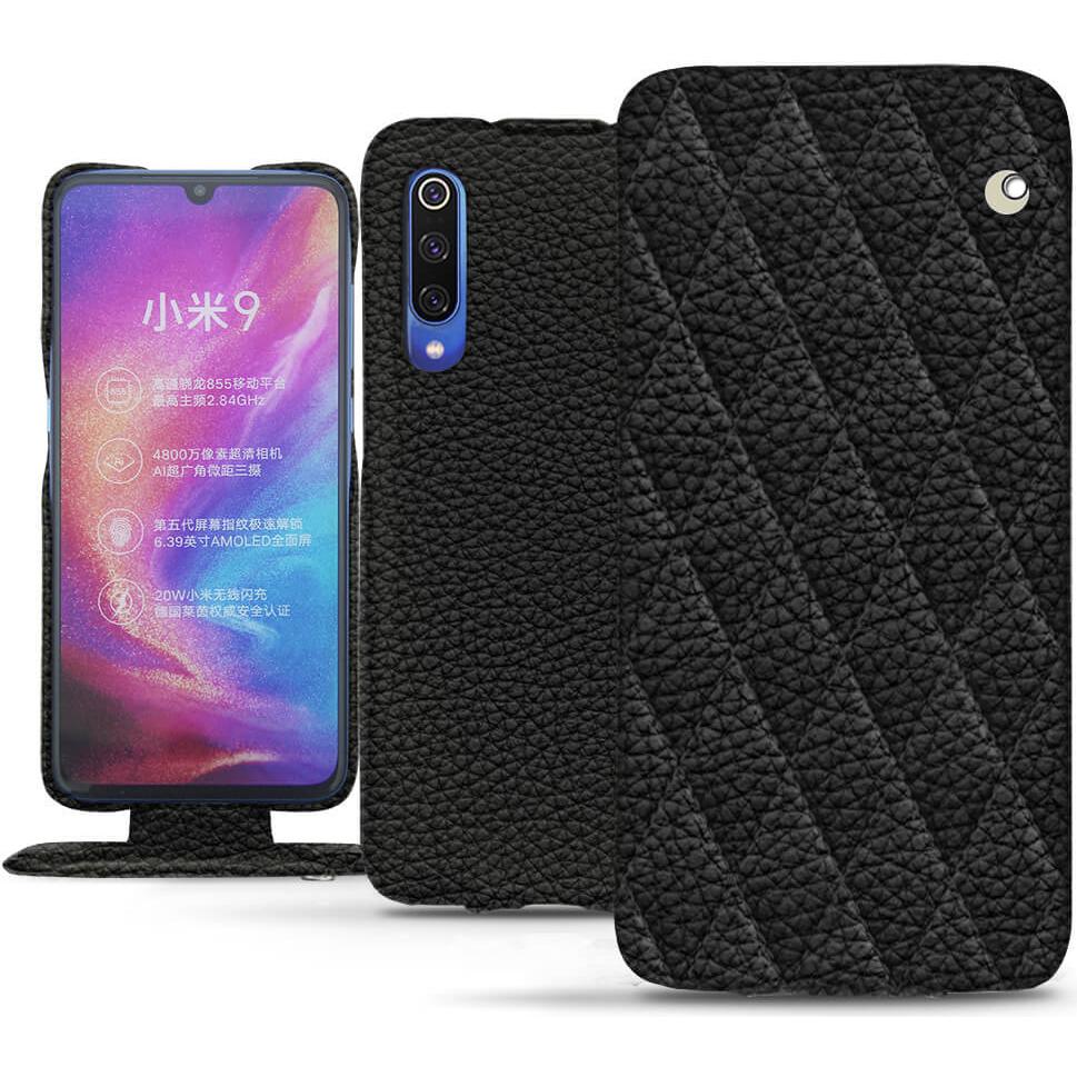 Noreve Lederschutzhülle vertikal (Xiaomi Mi 9), Smartphone Hülle, Schwarz