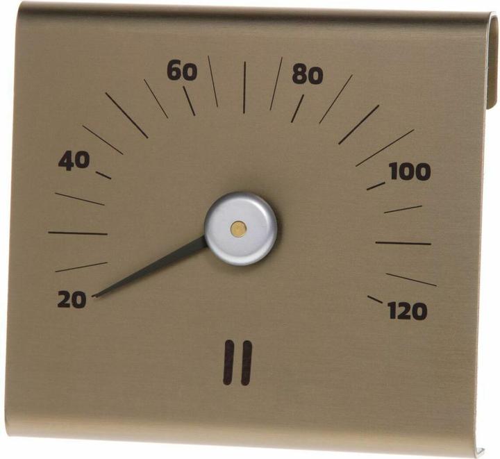 Rento Sauna thermometer, aluminum, champagne