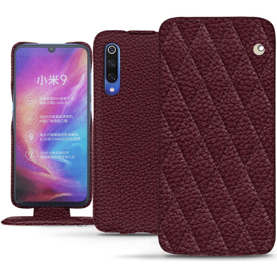 Noreve Lederschutzhülle vertikal (Xiaomi Mi 9), Smartphone Hülle, Violett