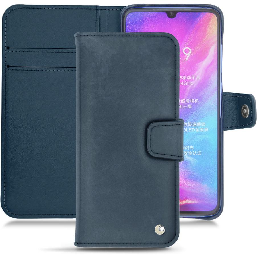 Noreve Lederschutzhülle Wallet (Xiaomi Mi 9), Smartphone Hülle, Blau