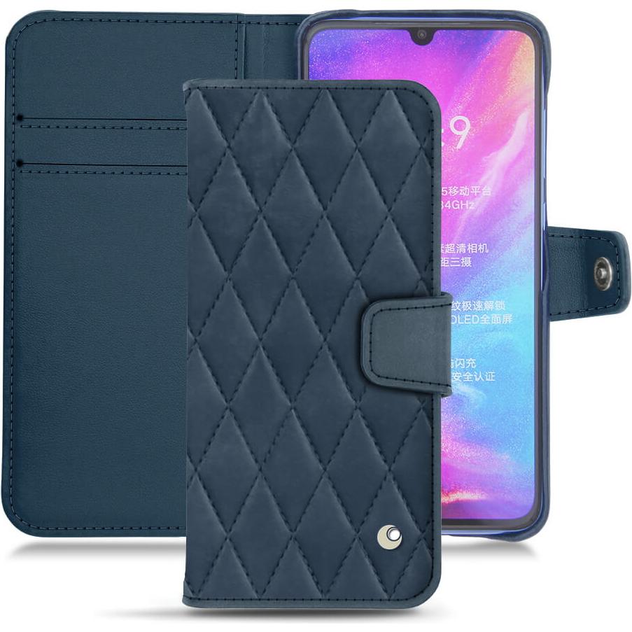 Noreve Lederschutzhülle Wallet (Xiaomi Mi 9), Smartphone Hülle, Blau
