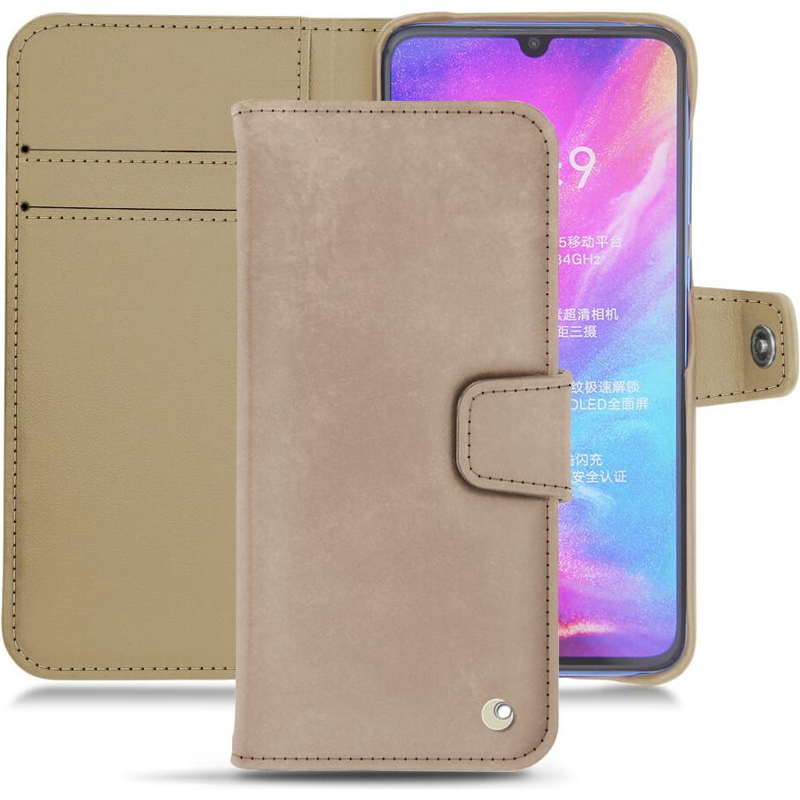 Noreve Lederschutzhülle Wallet (Xiaomi Mi 9), Smartphone Hülle, Beige