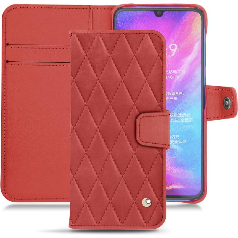 Noreve Lederschutzhülle Wallet (Xiaomi Mi 9), Smartphone Hülle, Rot