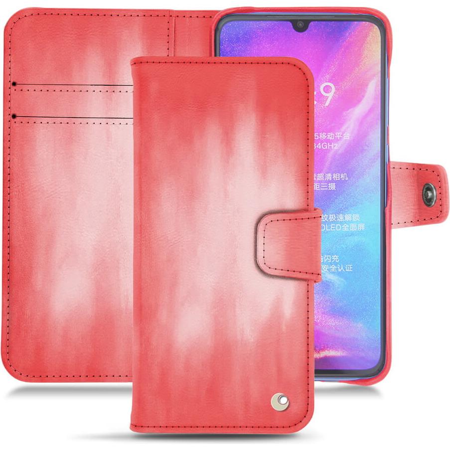 Noreve Lederschutzhülle Wallet (Xiaomi Mi 9), Smartphone Hülle, Rosa