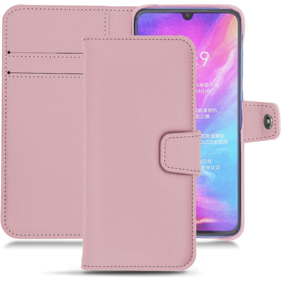 Noreve Lederschutzhülle Wallet (Xiaomi Mi 9), Smartphone Hülle, Rosa