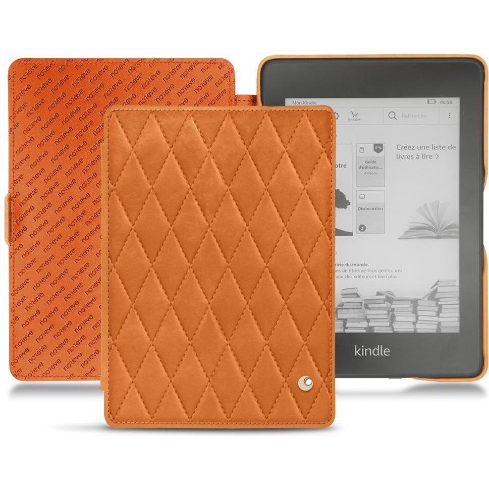 Noreve Lederschutzhülle horizontal (Kindle Paperwhite 2018), Tablet Hülle, Orange