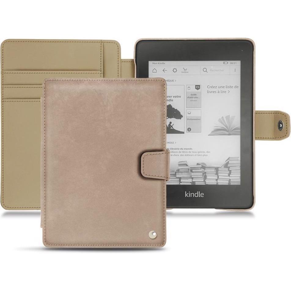 Noreve Lederschutzhülle Wallet (Kindle Paperwhite 2018), eReader Zubehör, Beige