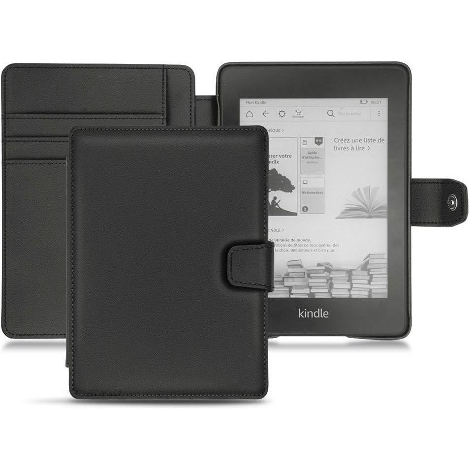 Noreve Lederschutzhülle Wallet (Kindle Paperwhite 2018), eReader Zubehör, Schwarz