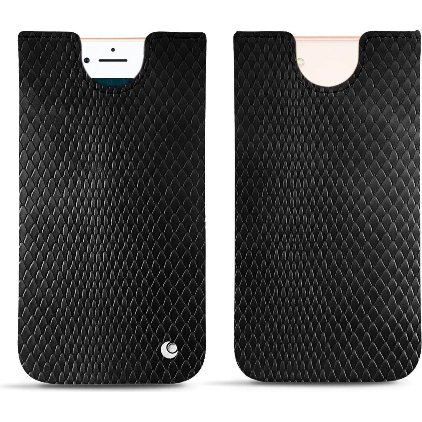Noreve Lederschutzhülle (Apple iPhone 7), Smartphone Hülle, Schwarz