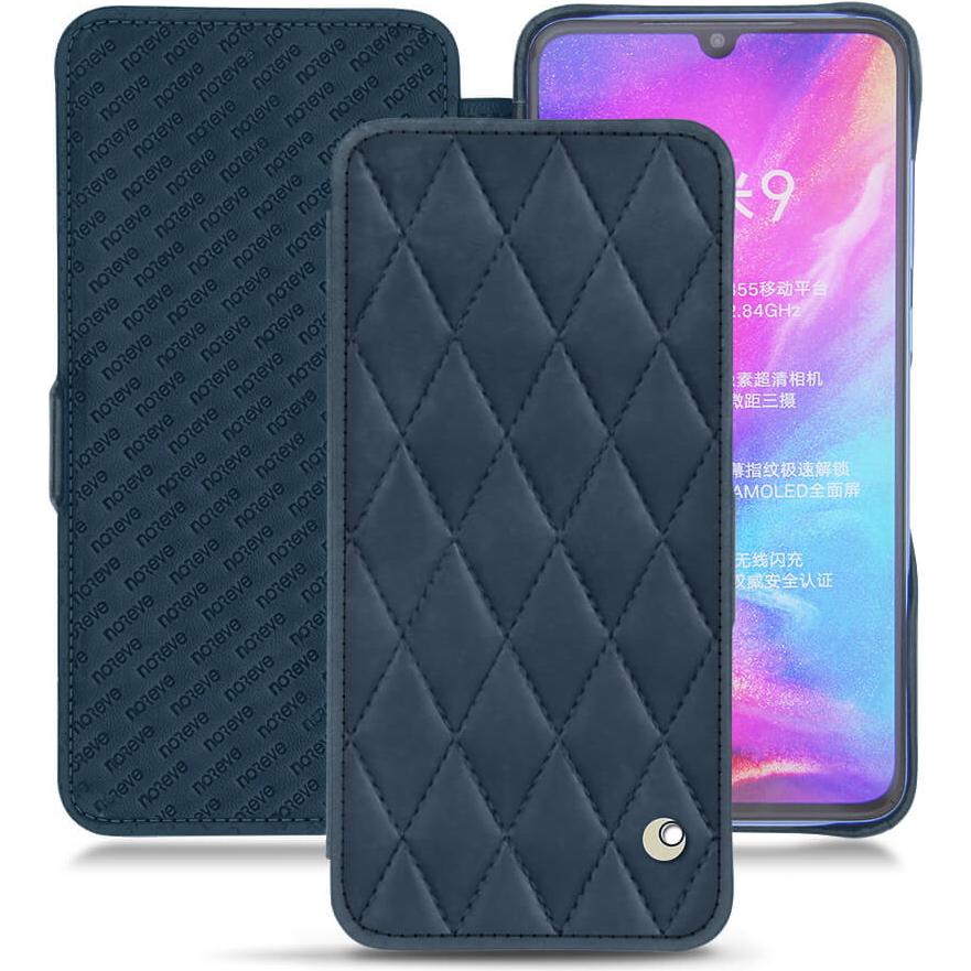 Noreve Lederschutzhülle horizontal (Xiaomi Mi 9), Smartphone Hülle, Blau