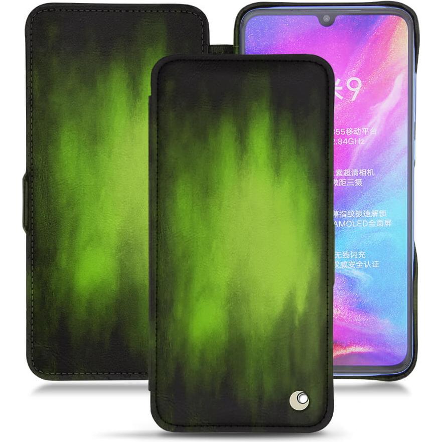 Thumbnail - Noreve Lederschutzhülle horizontal (Xiaomi Mi 9), Smartphone Hülle, Grün