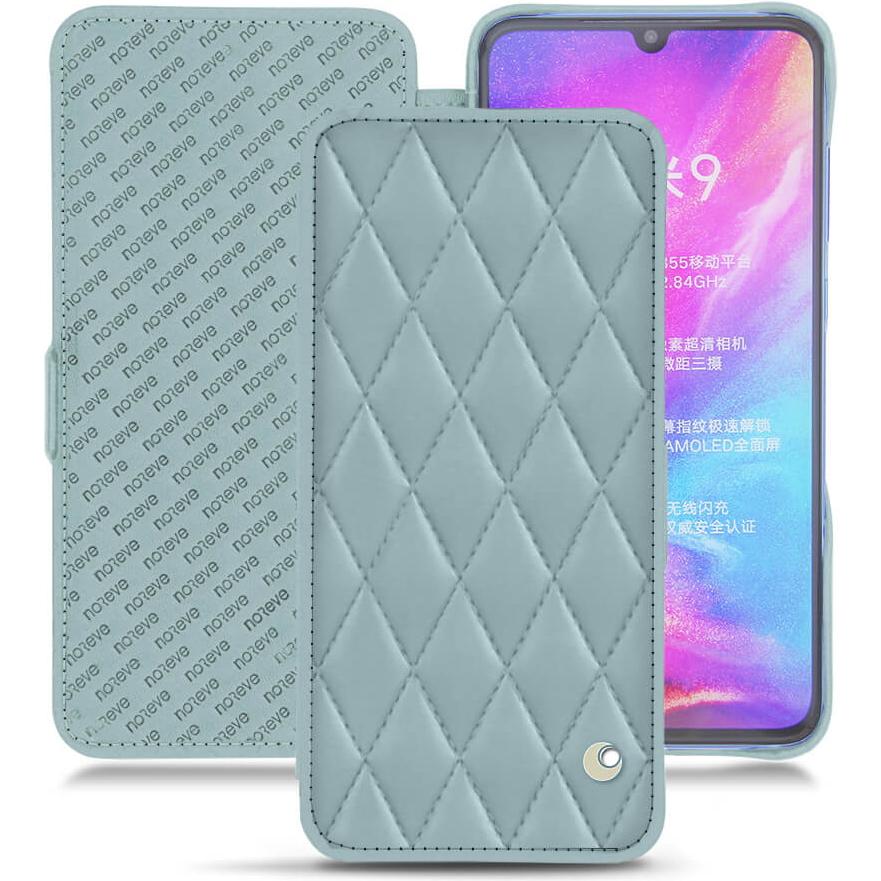 Noreve Lederschutzhülle horizontal (Xiaomi Mi 9), Smartphone Hülle, Blau