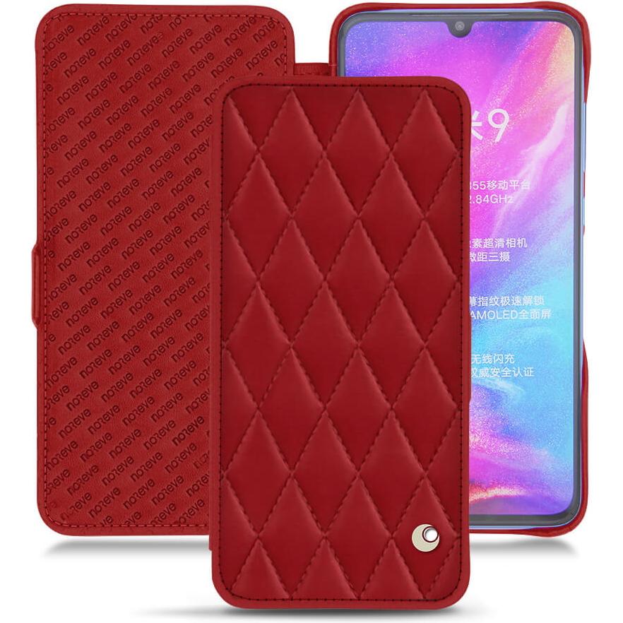 Noreve Lederschutzhülle horizontal (Xiaomi Mi 9), Smartphone Hülle, Rot