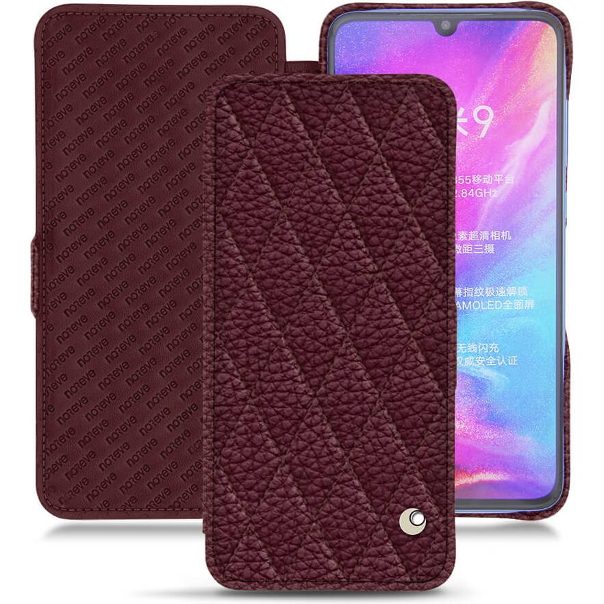Noreve Lederschutzhülle horizontal (Xiaomi Mi 9), Smartphone Hülle, Violett