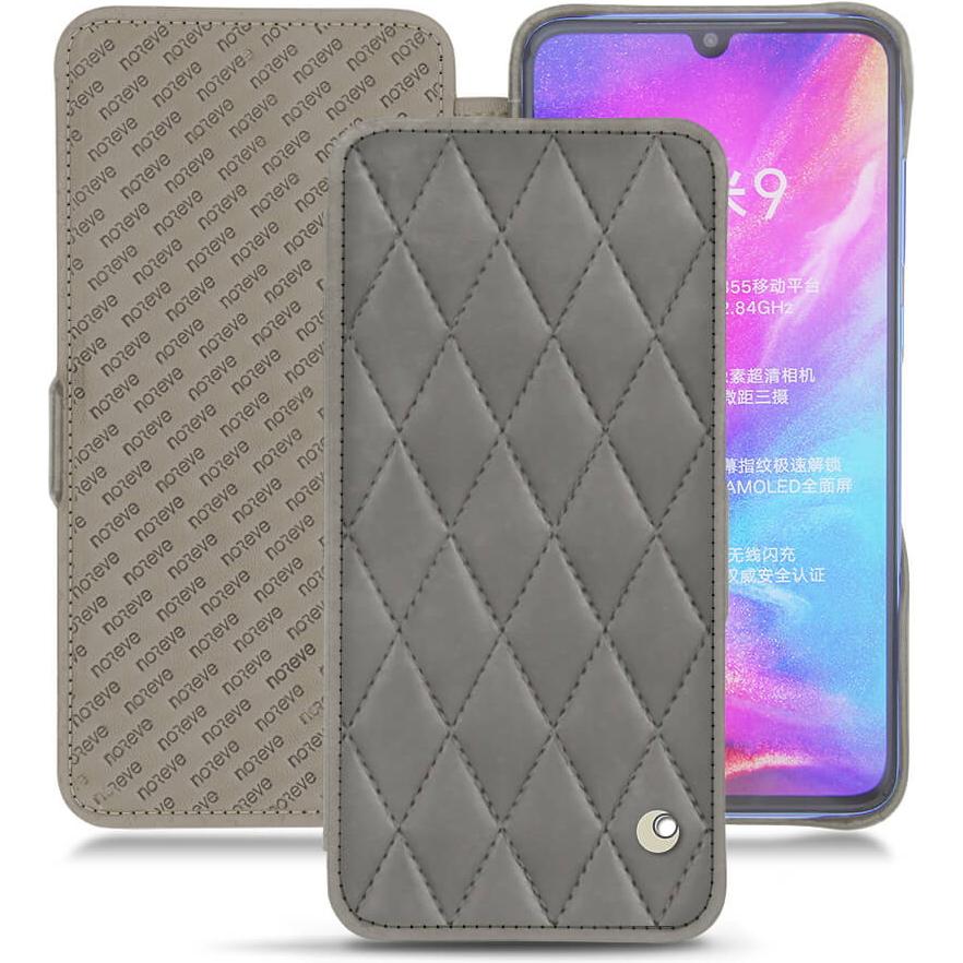 Noreve Lederschutzhülle horizontal (Xiaomi Mi 9), Smartphone Hülle, Grau