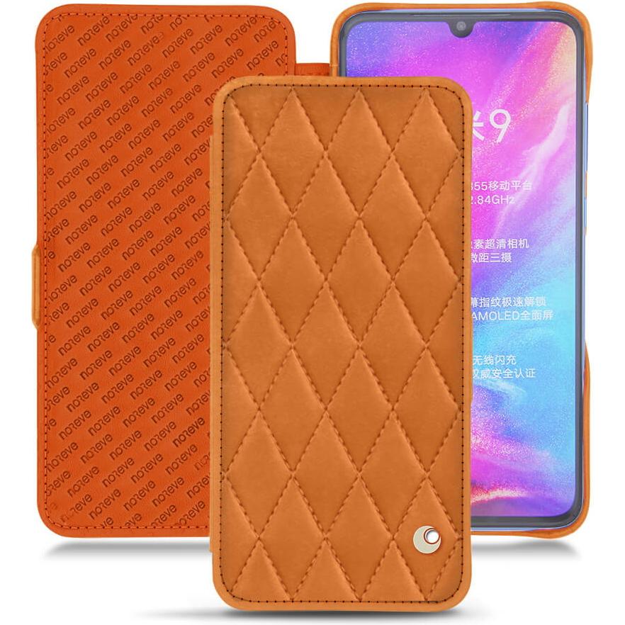 Noreve Lederschutzhülle horizontal (Xiaomi Mi 9), Smartphone Hülle, Orange