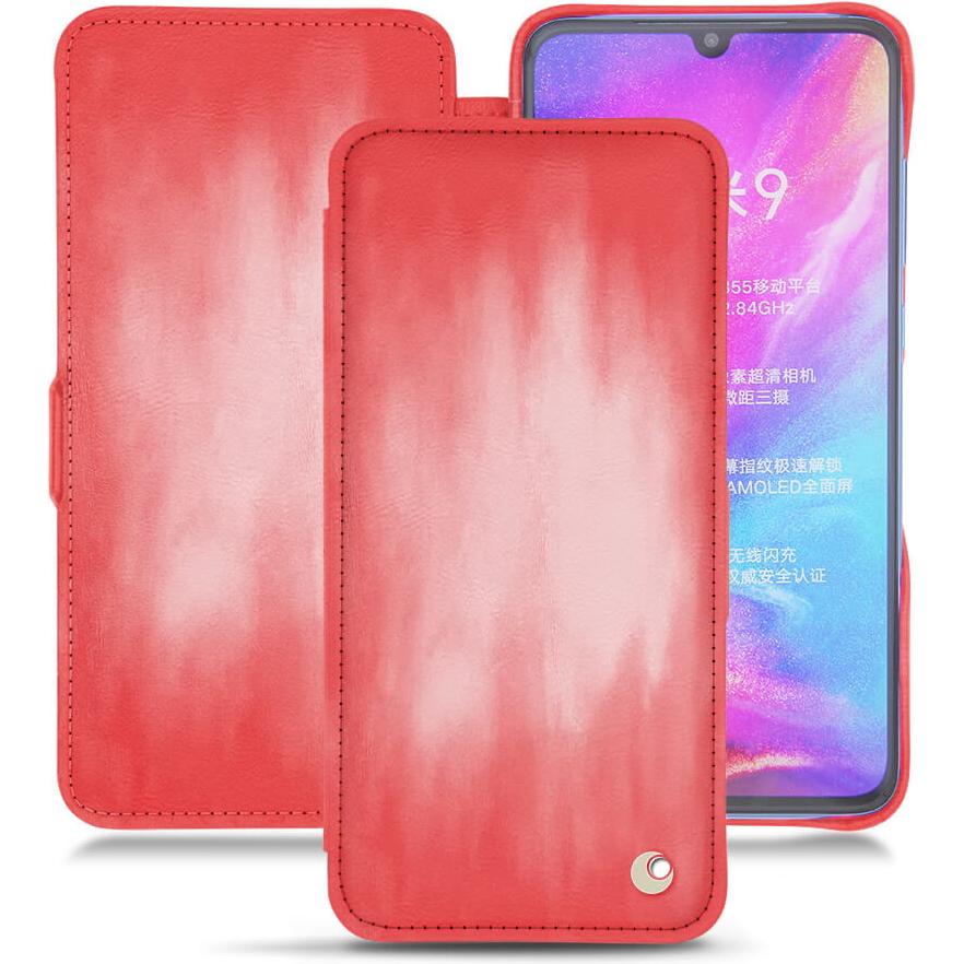 Noreve Lederschutzhülle horizontal (Xiaomi Mi 9), Smartphone Hülle, Rosa