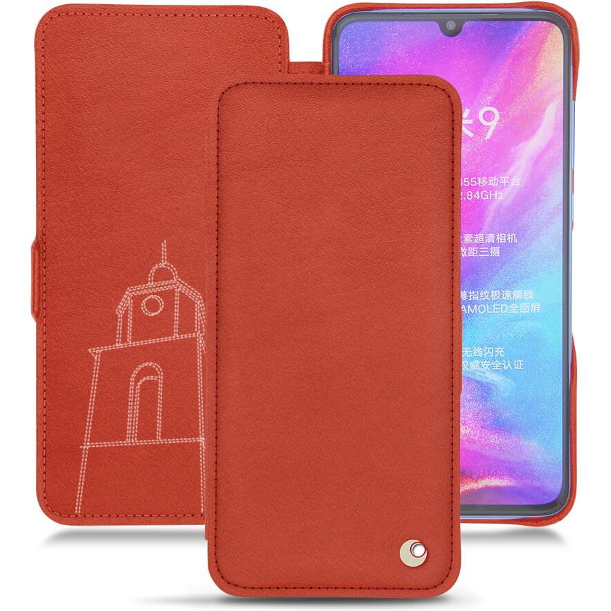 Thumbnail - Noreve Lederschutzhülle horizontal (Xiaomi Mi 9), Smartphone Hülle, Orange